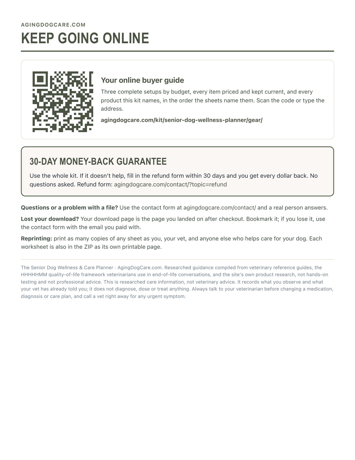 Buyer guide and guarantee